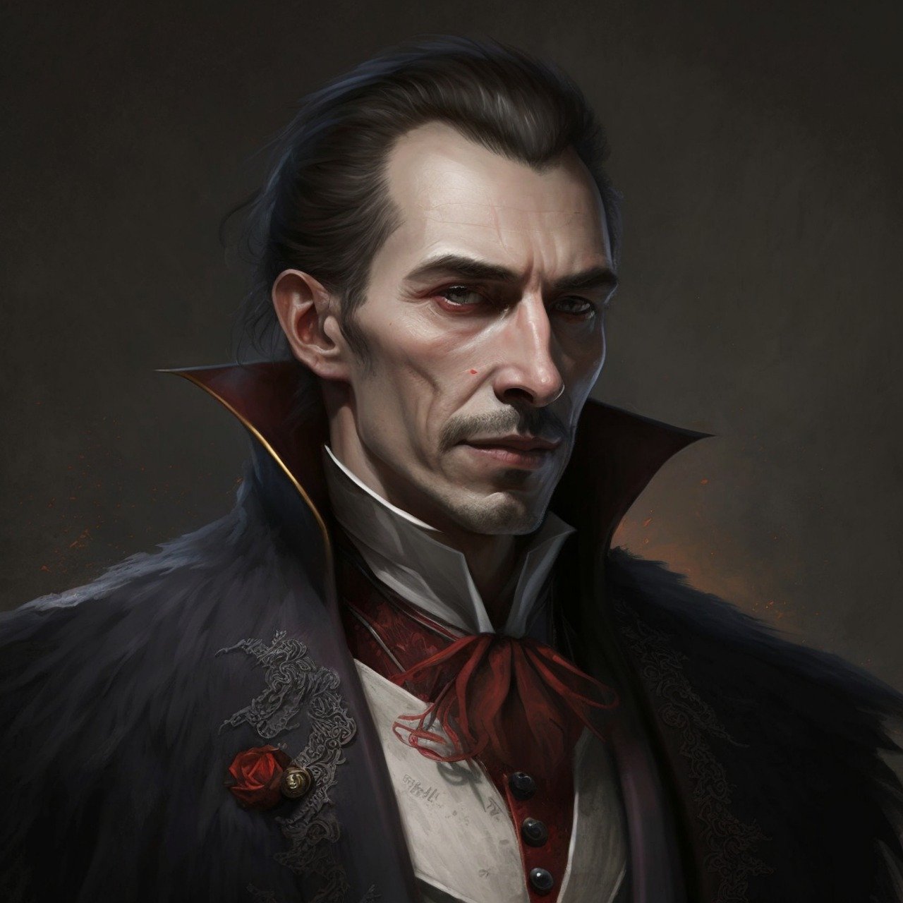 Aristocratic vampire (stock image, artist unknown)